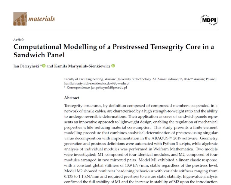 Modelling of a Tensegrity Core
